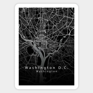 Washington D.C. City Map dark Sticker